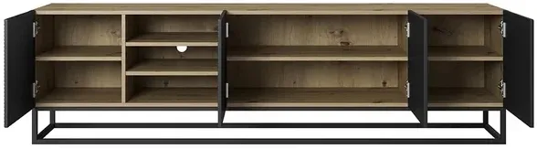 TV stolík Asha 200 s výklenkom na kovovom ráme — 4