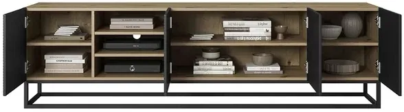 TV stolík Asha 200 s výklenkom na kovovom ráme — 5
