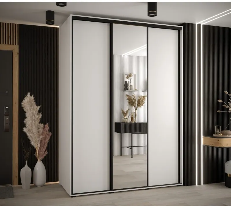 Skriňa s posuvnými dverami so zrkadlom vysoká Davos 3 170 hĺbka 60 cm — 2