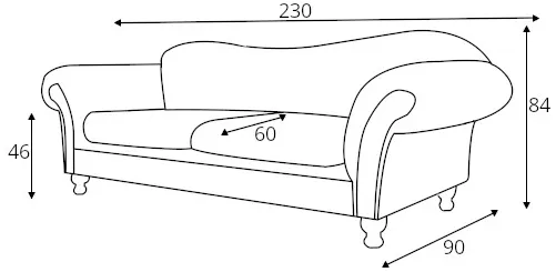 Trojmiestna pohovka Chesterfield Sheffield — 6