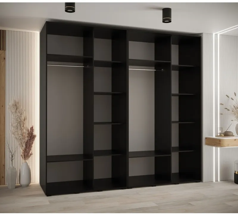 Skriňa s posuvnými dverami so zrkadlom Davos 5 250 45 cm hĺbky — 5