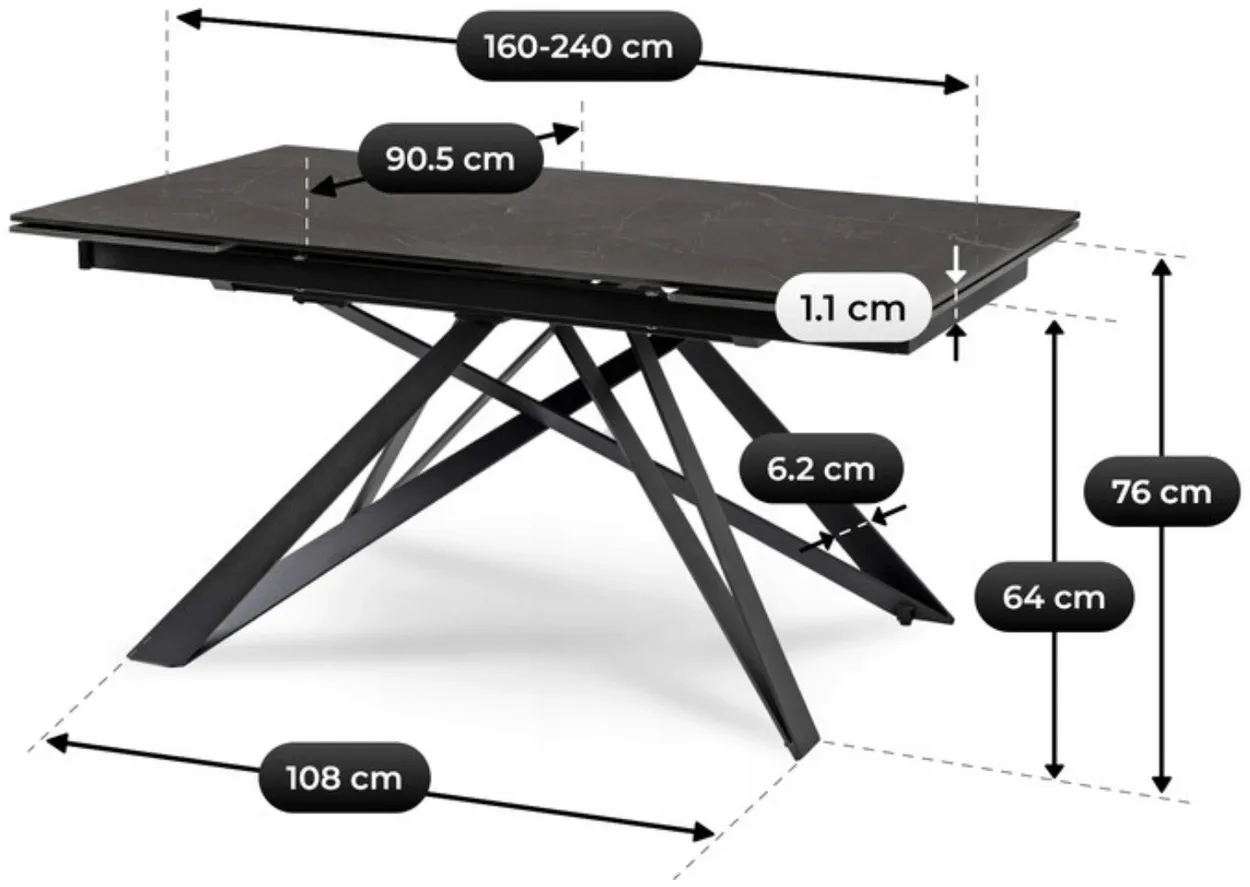 Rozkladací stôl Maxime — 5