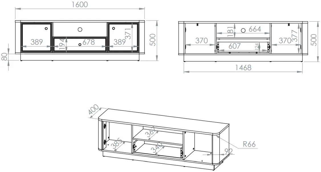 TV stolík 2D1S Vilavio — 8