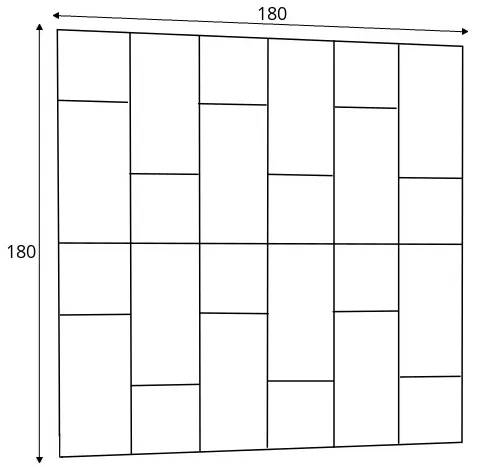 Čalúnená panelová zostava Quadratta 180x180 cm — 3