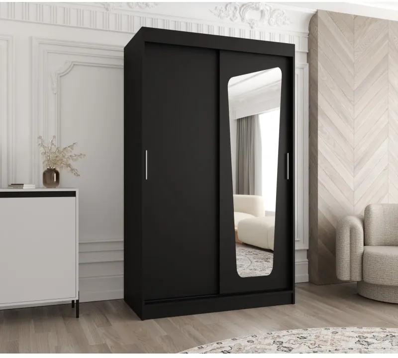 Skriňa s posuvnými dverami so zrkadlom Moka 120 cm — 2