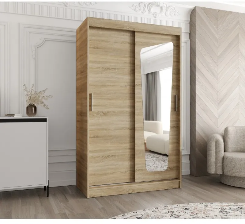 Skriňa s posuvnými dverami so zrkadlom Moka 120 cm — 5