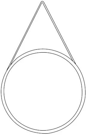 Zrkadlo na šnúrke Grace 60 cm — 3