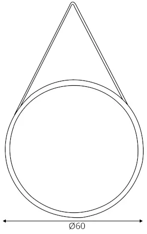 Zrkadlo na šnúrke Grace 60 cm — 2
