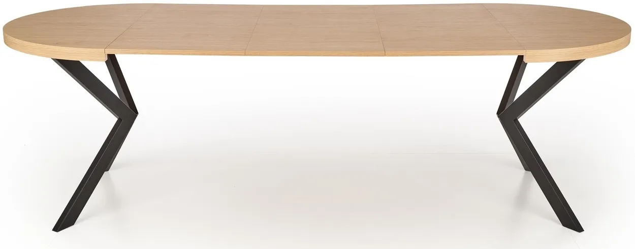 Rozkladací stôl Peroni do jedálne zlatý dub-čierny — 10
