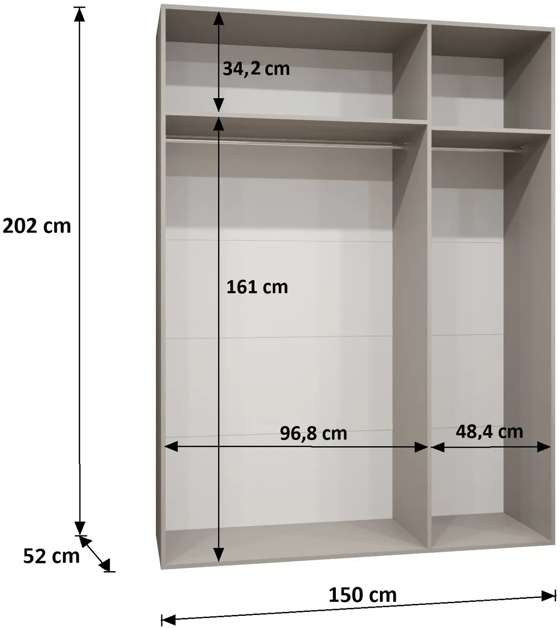 Skriňa Bari 2 150 cm — 4