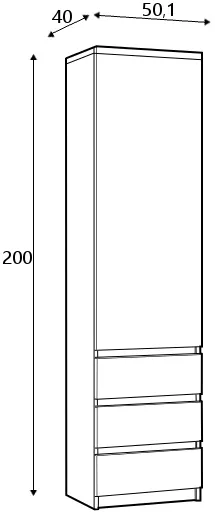 Skriňa na bielizeň Fribo — 4