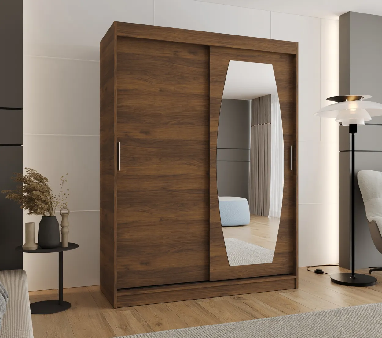 Skriňa s posuvnými dverami so zrkadlom Rossa 150 cm — 5