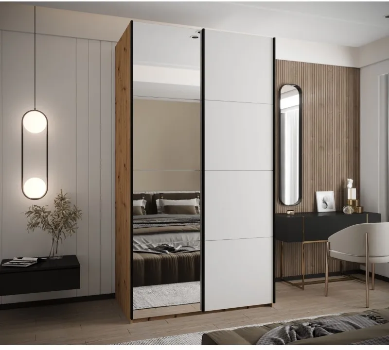 Skriňa s posuvnými dverami so zrkadlom Lux 3 140 — 2