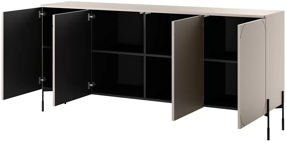 Komoda so štyrmi dvierkami s policami Sonatia 200 cm — 3