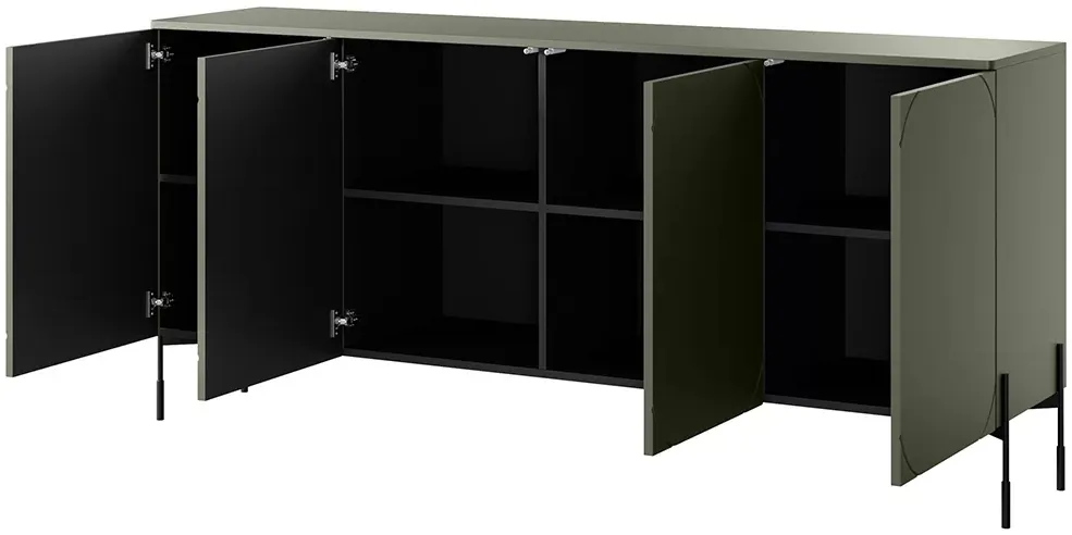 Komoda so štyrmi dvierkami s policami Sonatia 200 cm — 3
