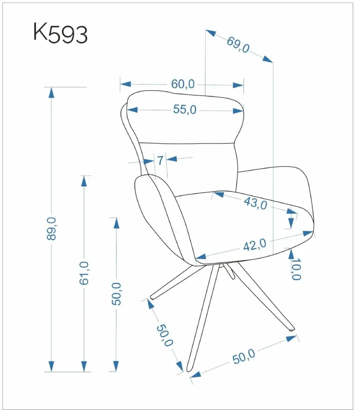 Otočná stolička K593 — 5