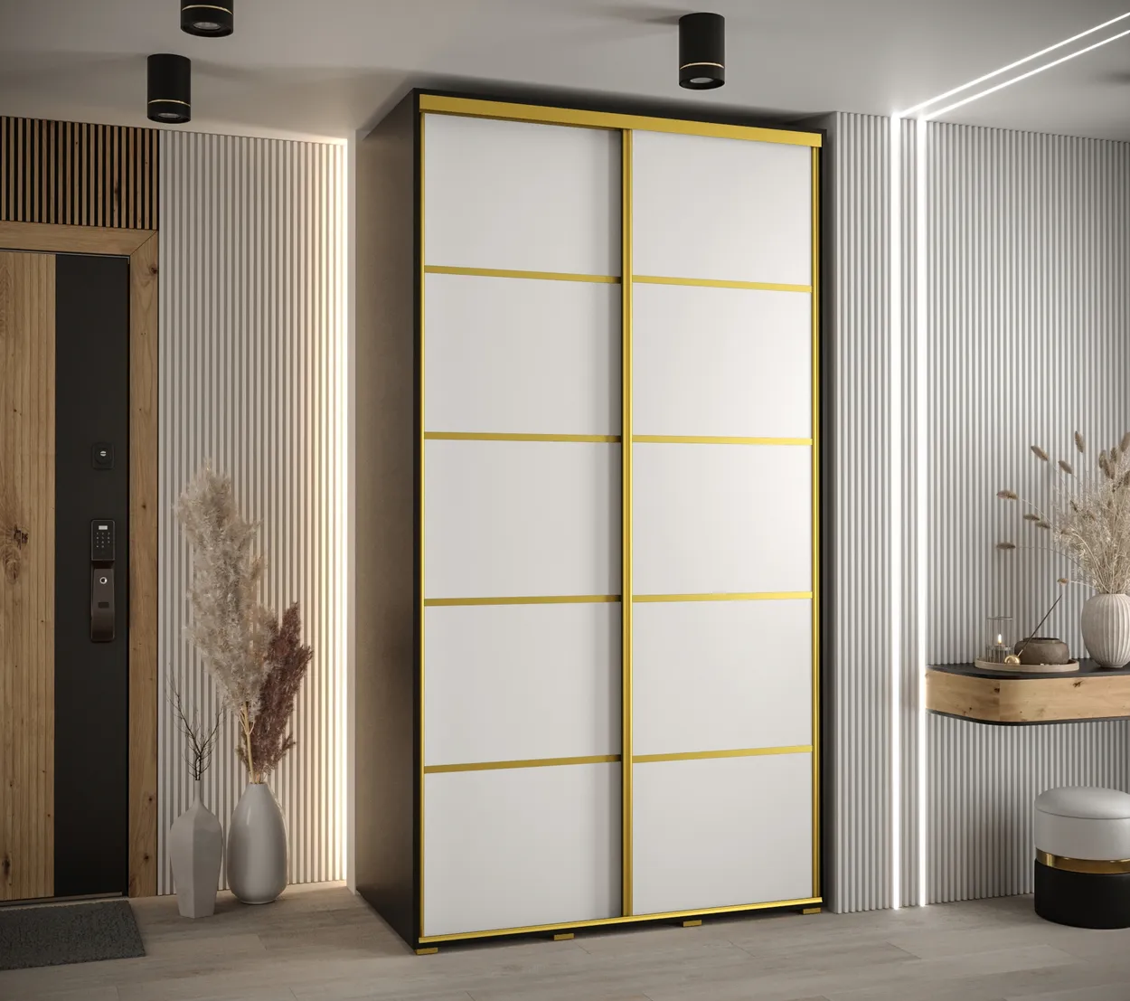 Skriňa s posuvnými dverami Davos 4 130 60 cm hĺbky — 2