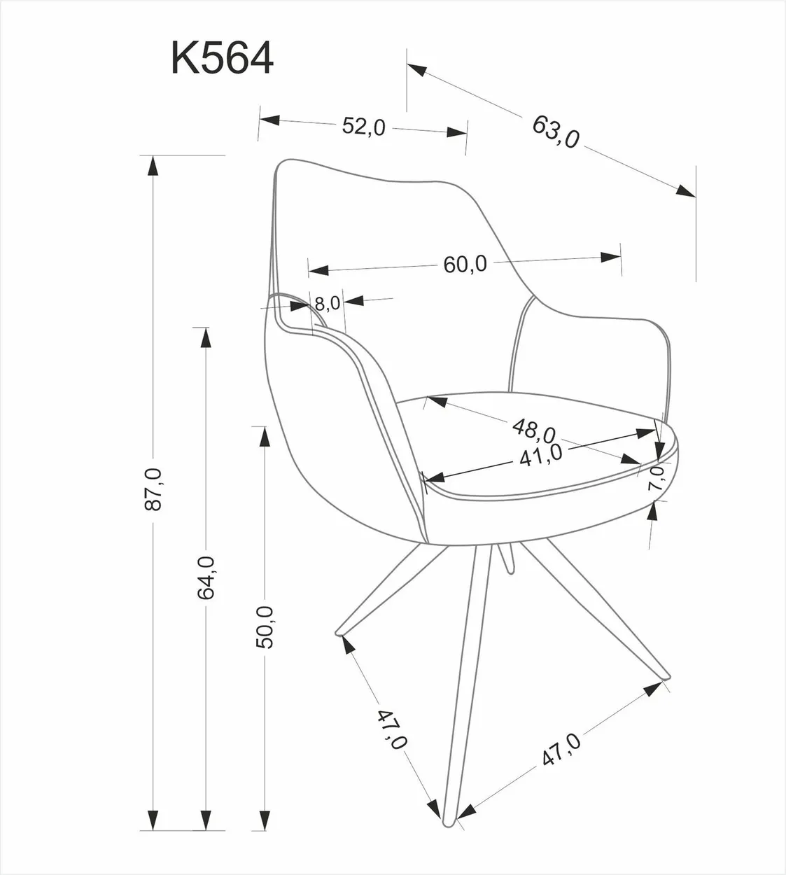 Otočná stolička K564 — 5