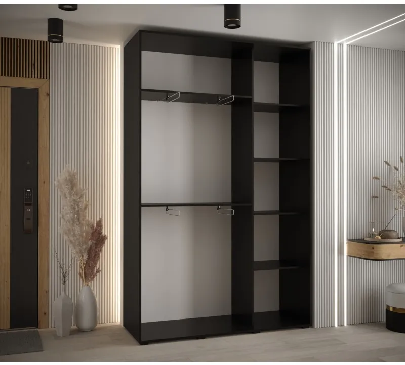Skriňa s posuvnými dverami so zrkadlom Davos 5 150 cm 45 cm hĺbky — 5