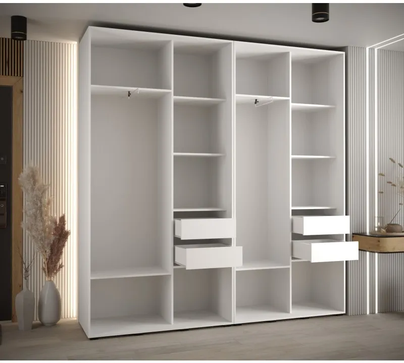 Skriňa s posuvnými dverami so zrkadlom Davos 5 230 cm 45 cm hĺbky — 2