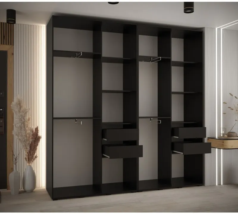 Skriňa s posuvnými dverami so zrkadlom Davos 5 230 cm 45 cm hĺbky — 5