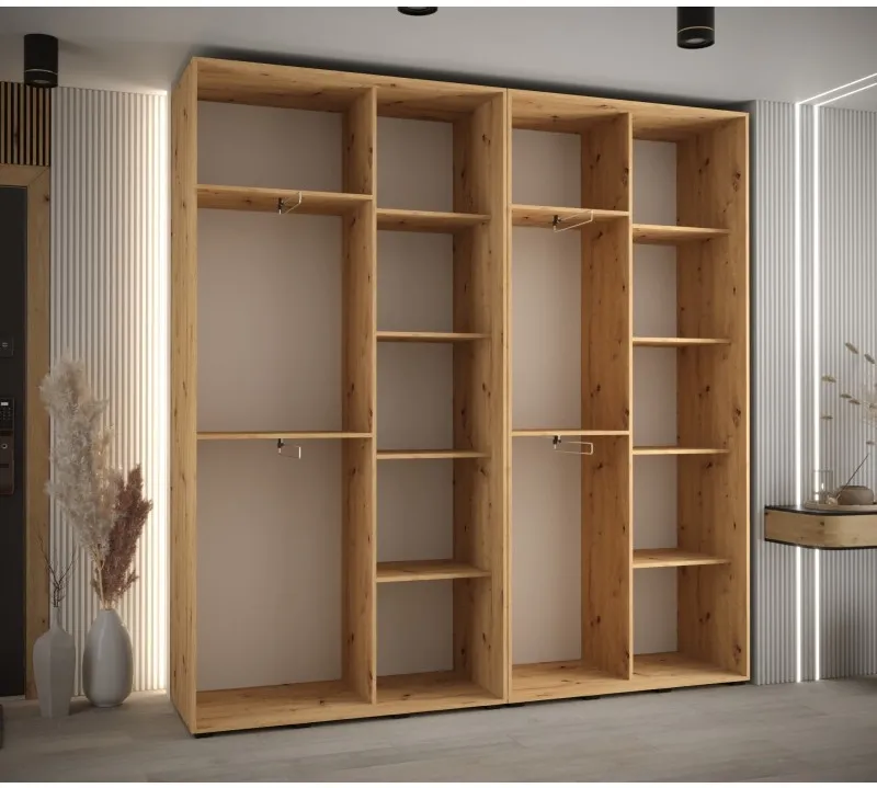 Skriňa s posuvnými dverami so zrkadlom Davos 5 230 cm 45 cm hĺbky — 2
