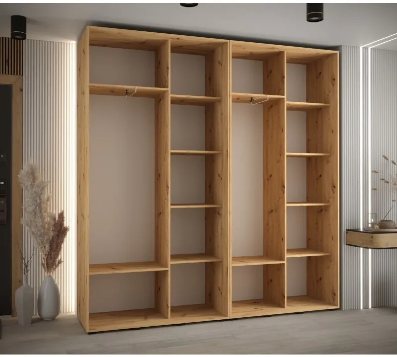 Skriňa s posuvnými dverami so zrkadlom Davos 5 230 cm 45 cm hĺbky — 3