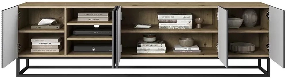 TV stolík Asha 200 na kovovom ráme — 7