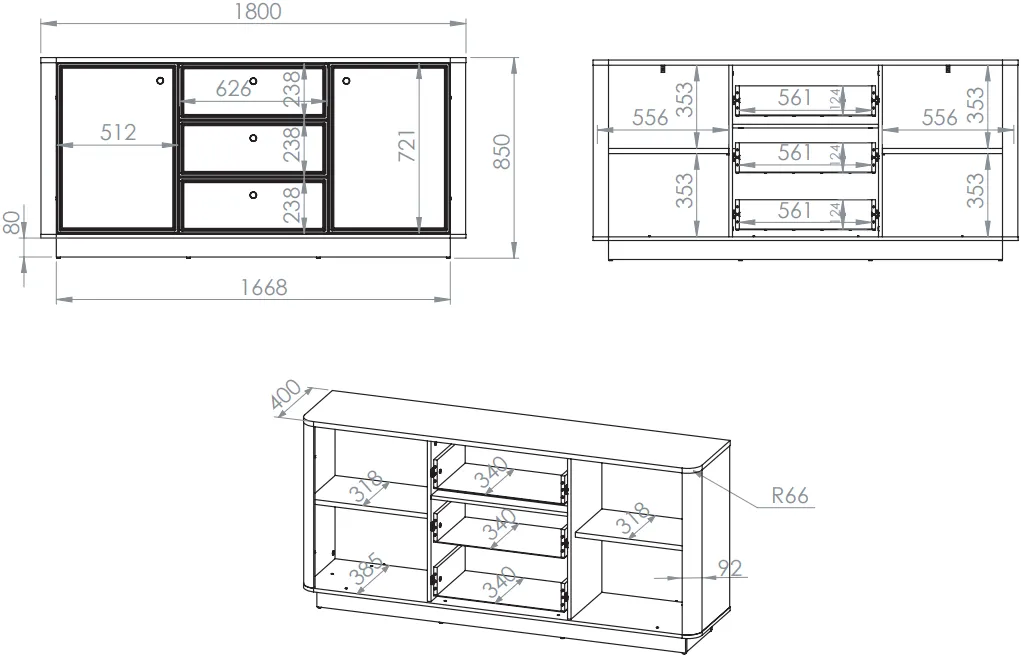 Komoda 2D3S Vilavio — 4