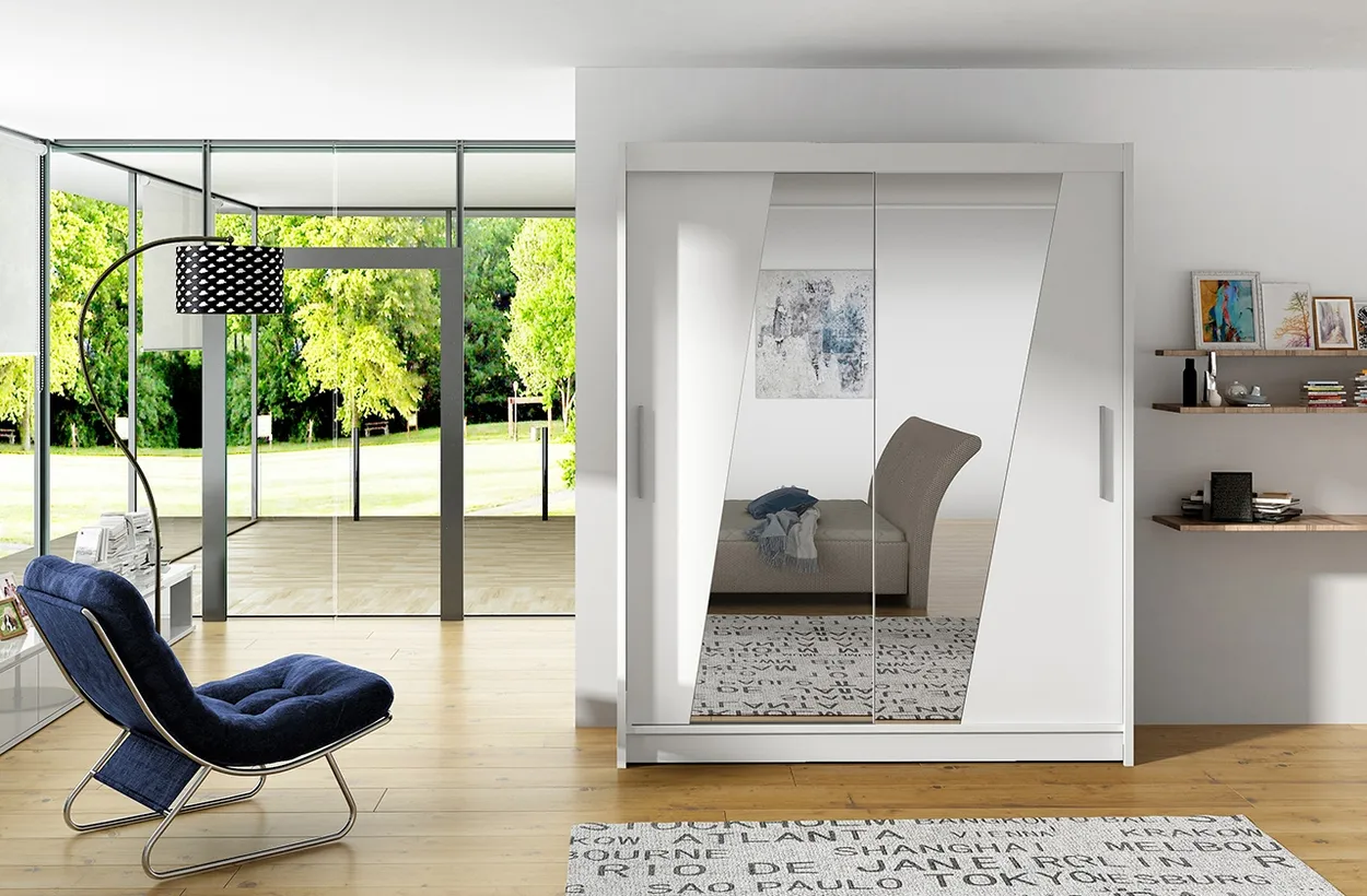Skriňa s posuvnými dverami so zrkadlom Bolton 150 cm — 5