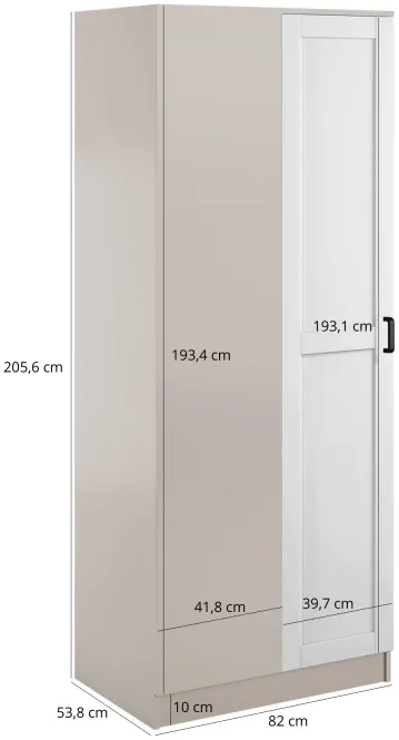 Jednodveřová rohová šatní skříň Kami — 2