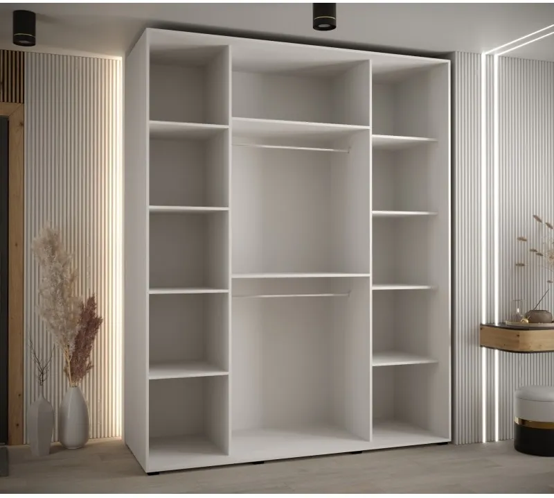 Skriňa s posuvnými dverami so zrkadlom vysoká Davos 3 190 hĺbka 60 cm — 5