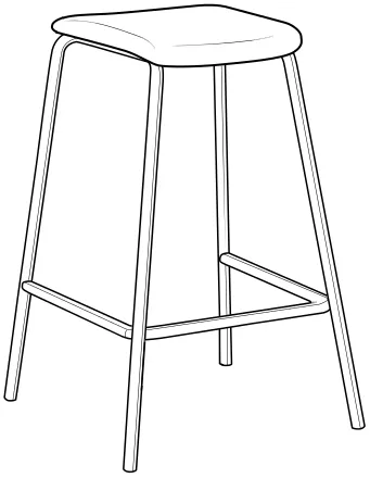 Barová stolička Laroc (výška 62 cm) — 3