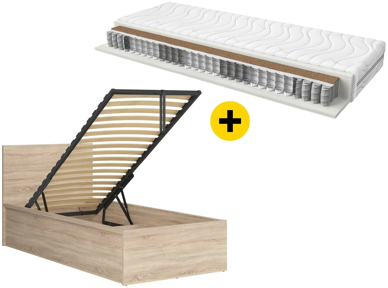 Zostava posteľ Tetrix 90x200 s roštom a matracom Ceres — 3