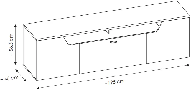 TV stolík Cut out — 3