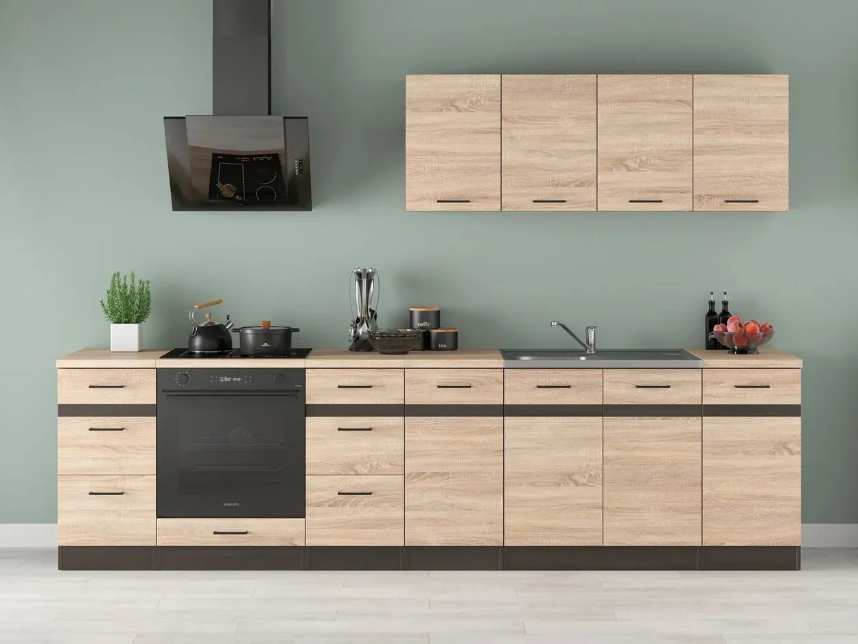 Kuchynská zostava Junona Line 300 cm s pracovnou doskou — 2
