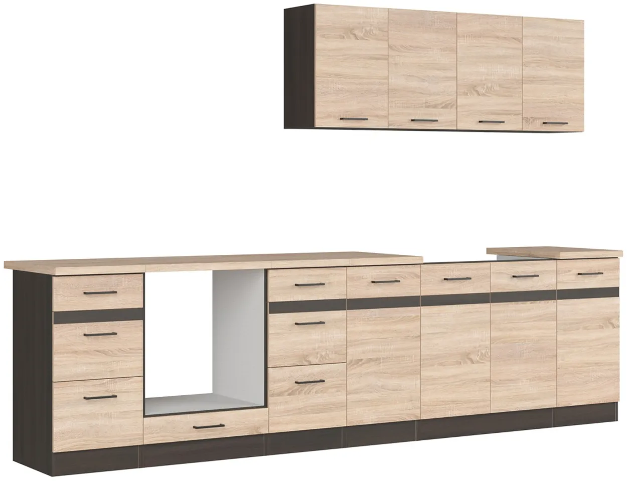 Kuchynská zostava Junona Line 300 cm s pracovnou doskou — 3