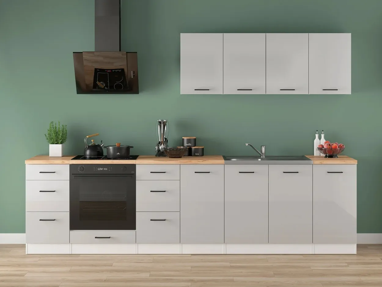 Kuchynská zostava Junona Line 300 cm s pracovnou doskou — 2