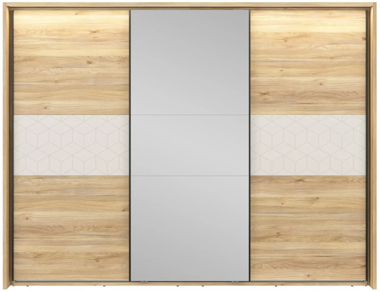 Skriňa s posuvnými dverami Glamour so zrkadlom 270 cm — 4