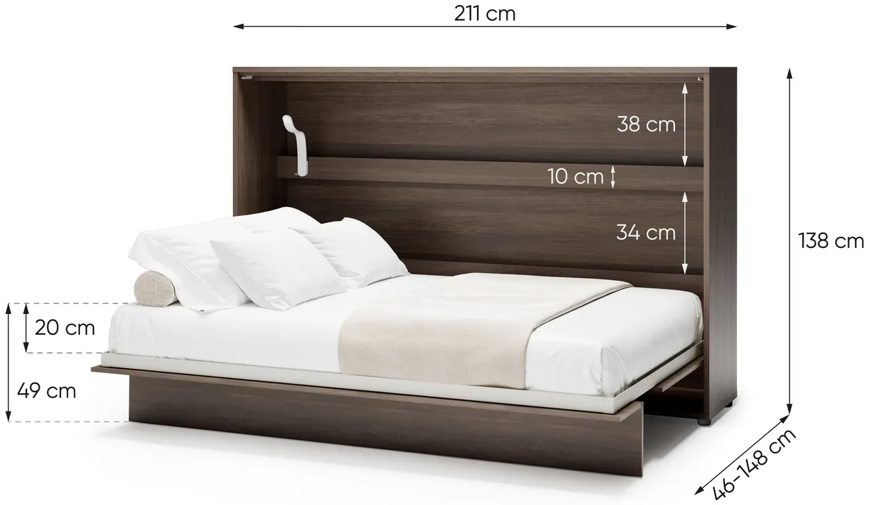 Sklápacia posteľ vodorovná 120 Bed Concept — 4