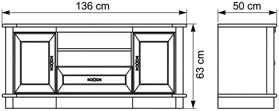 TV stolík Caren — 3