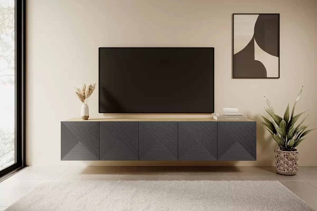 TV stolík závesný Asha 200 cm — 2