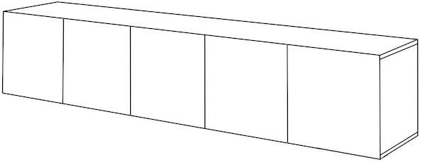 TV stolík závesný Asha 200 cm — 6