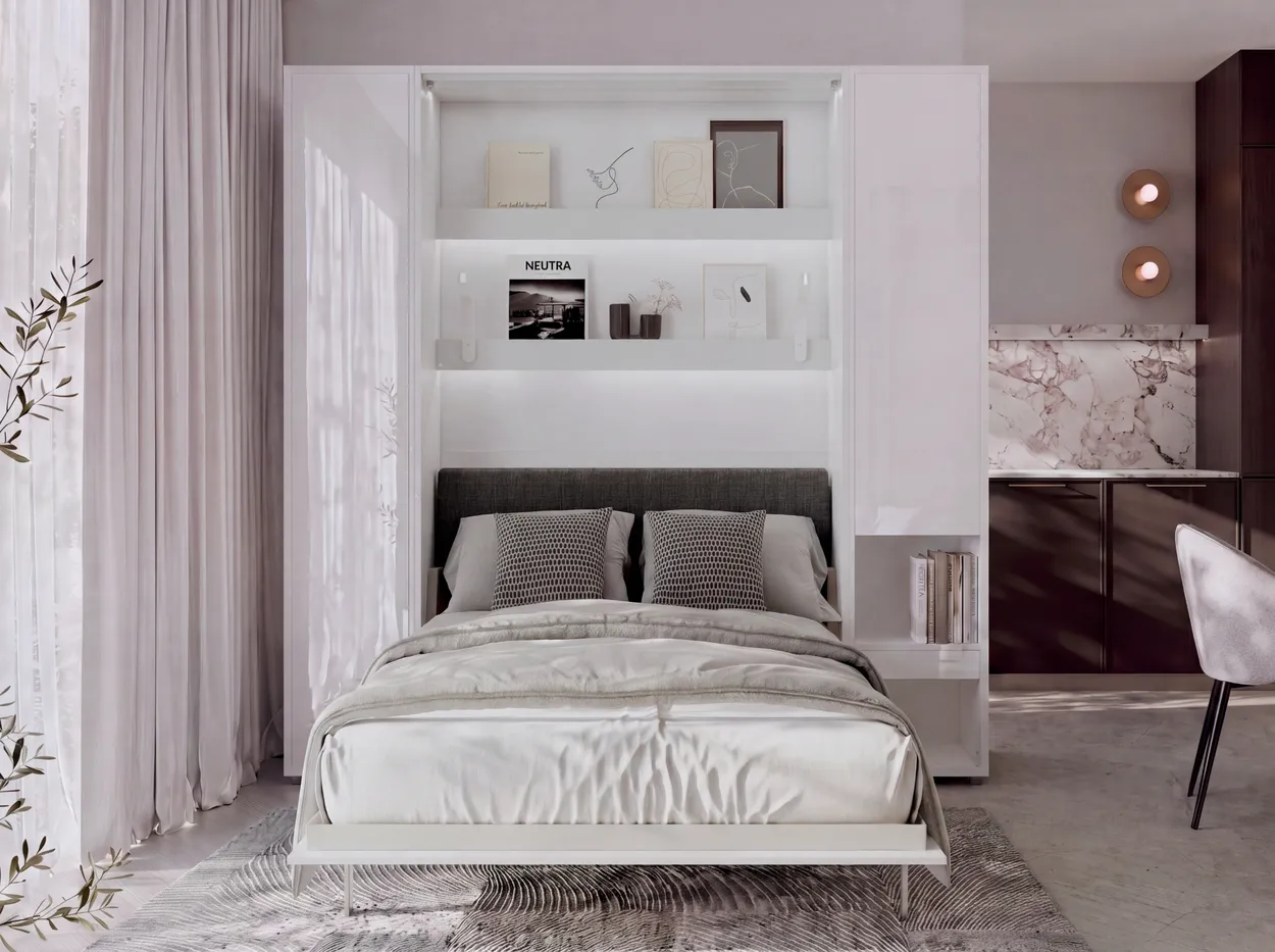 Elektrická sklápacia posteľ zvislá 140 s čelom postele Bed Concept — 3