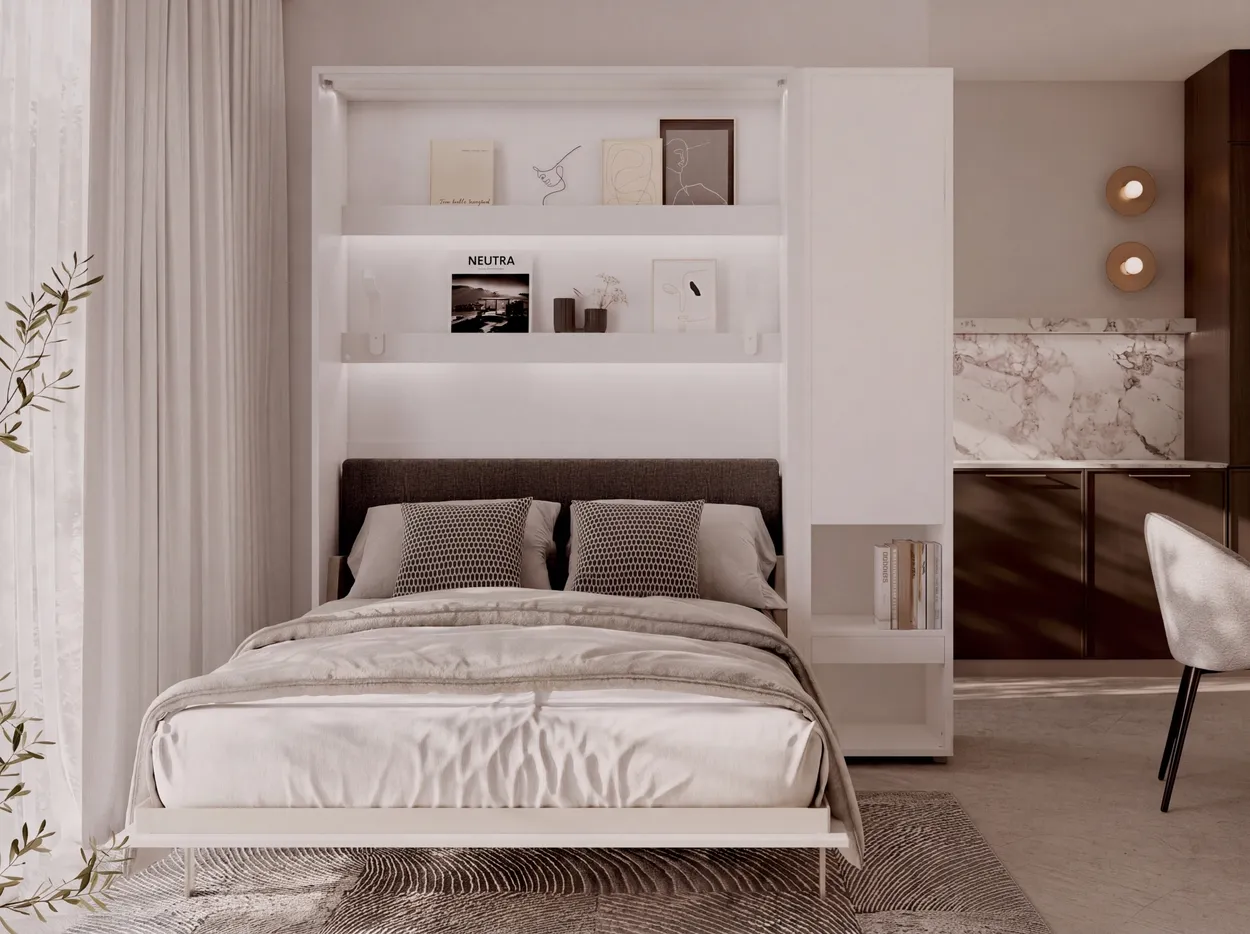 Sklápacia posteľ elektrická zvislá 140 s čelom postele Bed Concept — 3