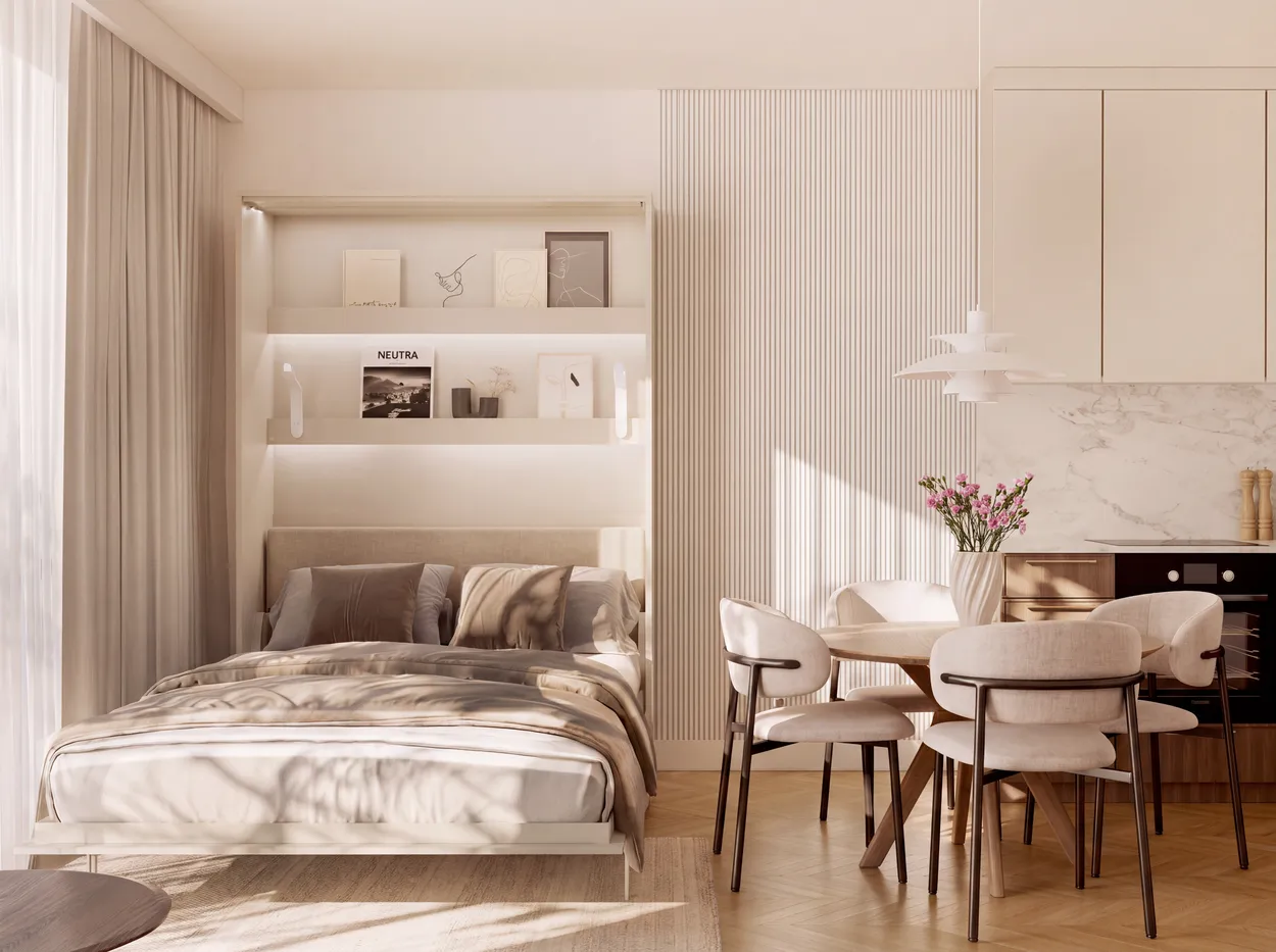 Sklápacia posteľ elektrická zvislá 140 s čelom postele Bed Concept — 3