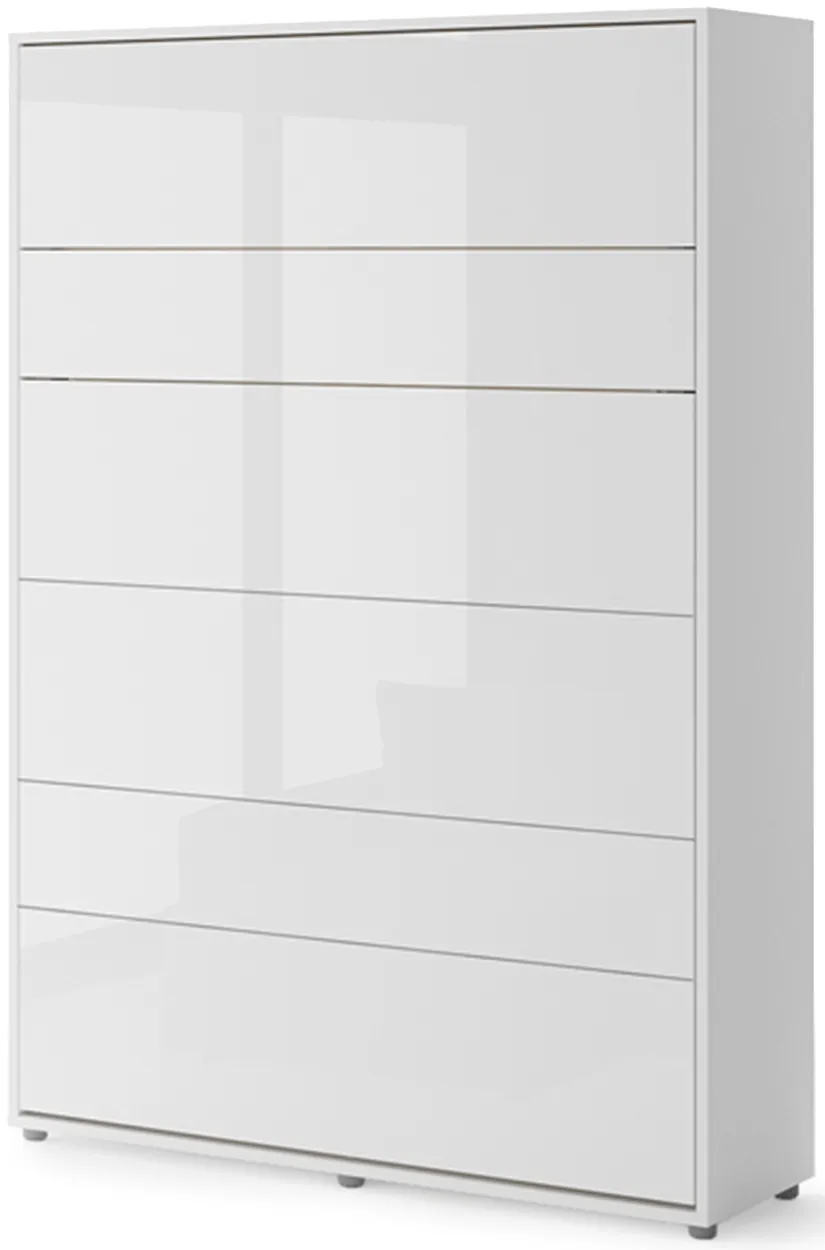 Sklápacia posteľ s pohovkou 140 zvislá Bed Concept vo farbe Biely vysoký lesk — 5