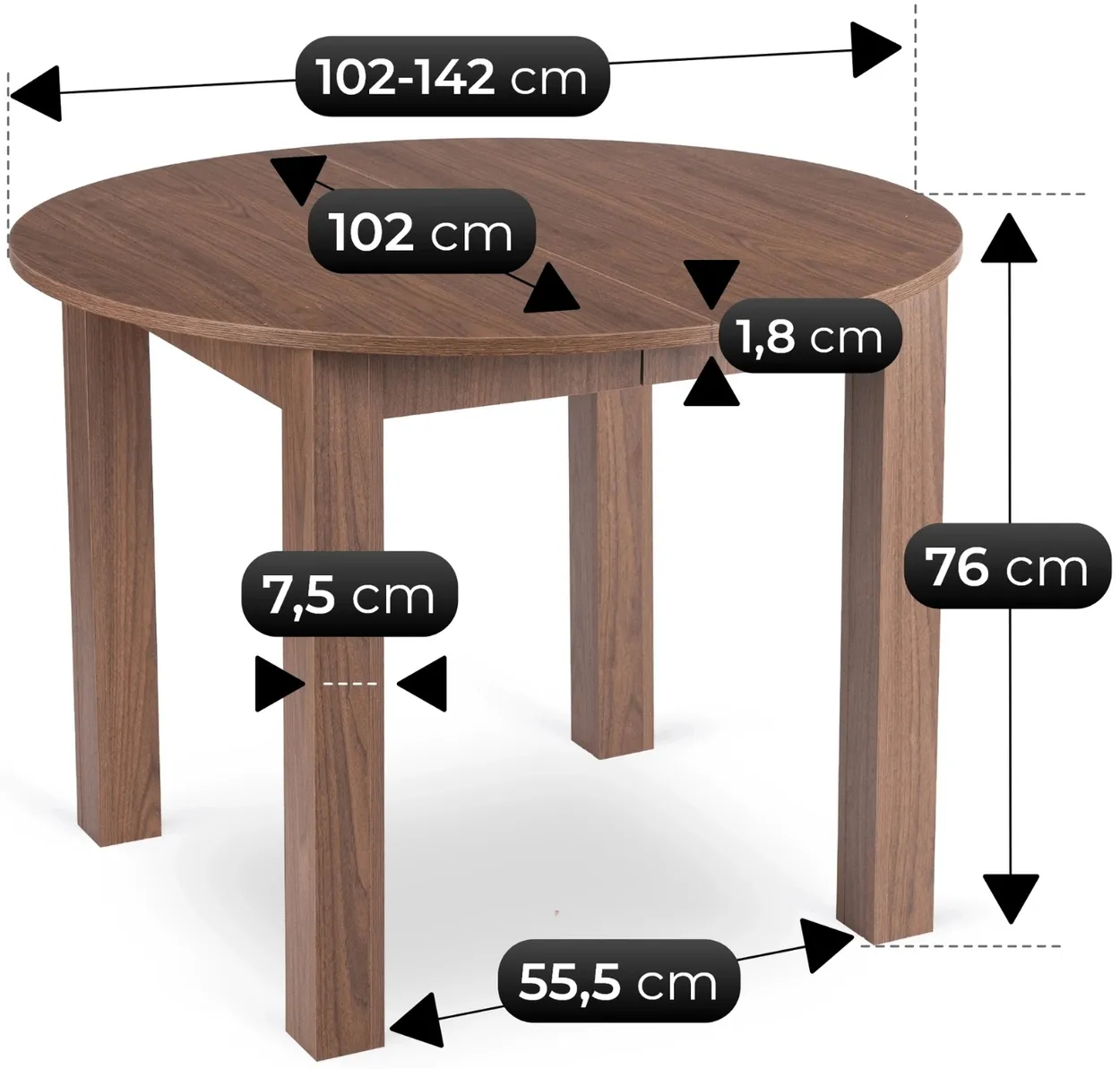 Rozkladací stôl Harry 102 — 5