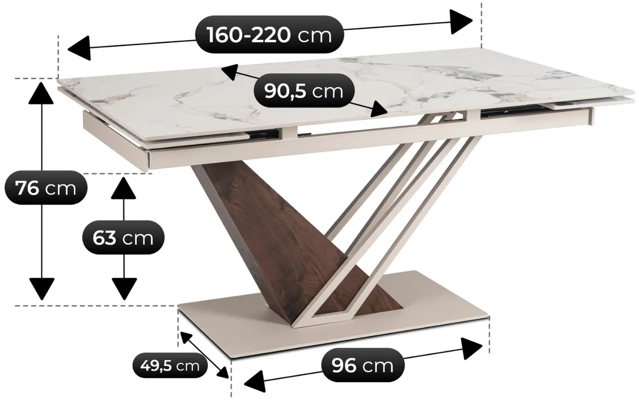 Rozkladací stôl Rex 160 — 5