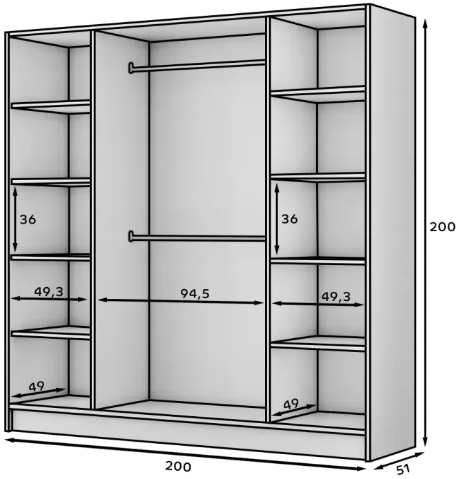 Skriňa Palladio 200 — 6